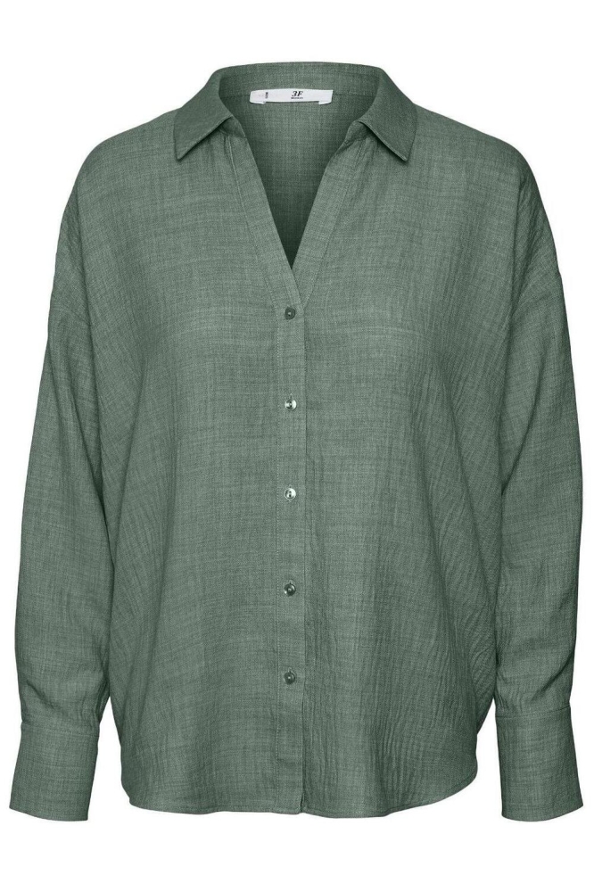 VMMELANEY QUEENY LS SHIRT WVN NOOS 10316389 Laurel Wreath/MELANGE